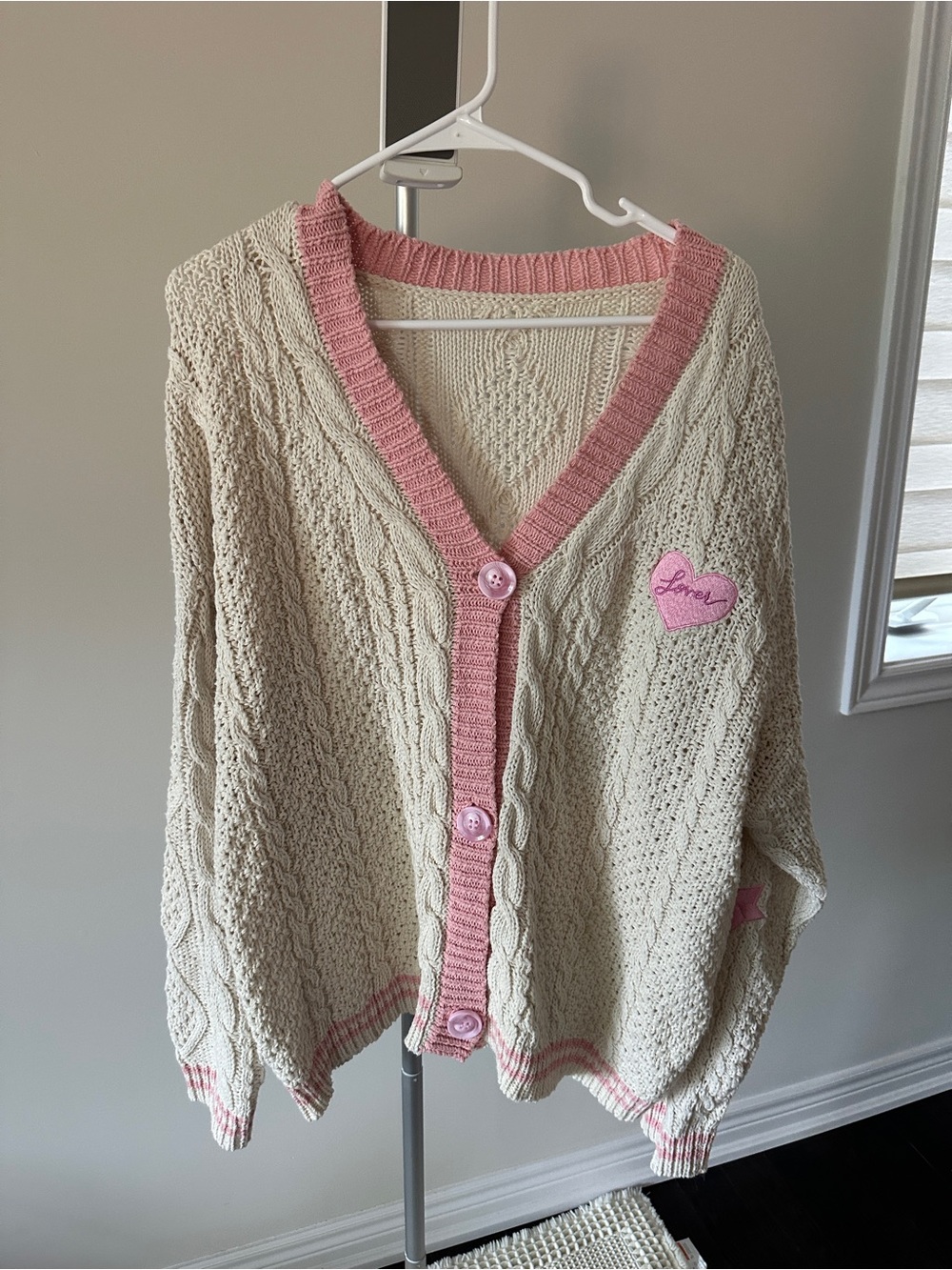 Taylor Swift Cream ‘Lover’ Patch Cardigan